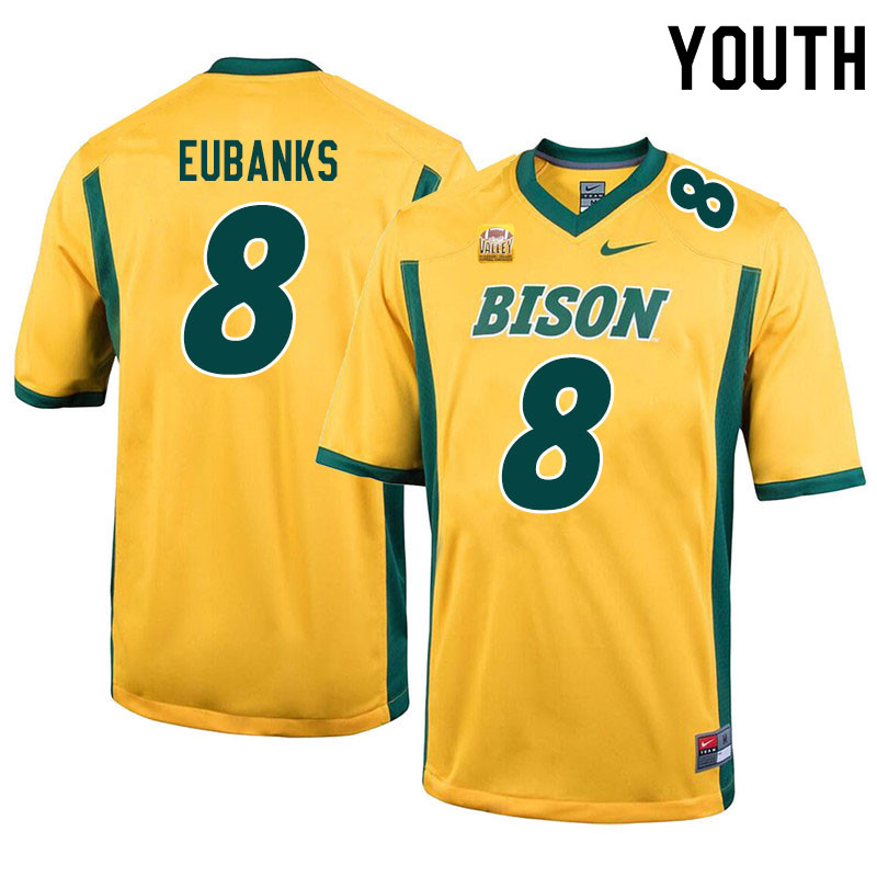 Youth #8 Courtney Eubanks North Dakota State Bison College Football Jerseys Sale-Yellow